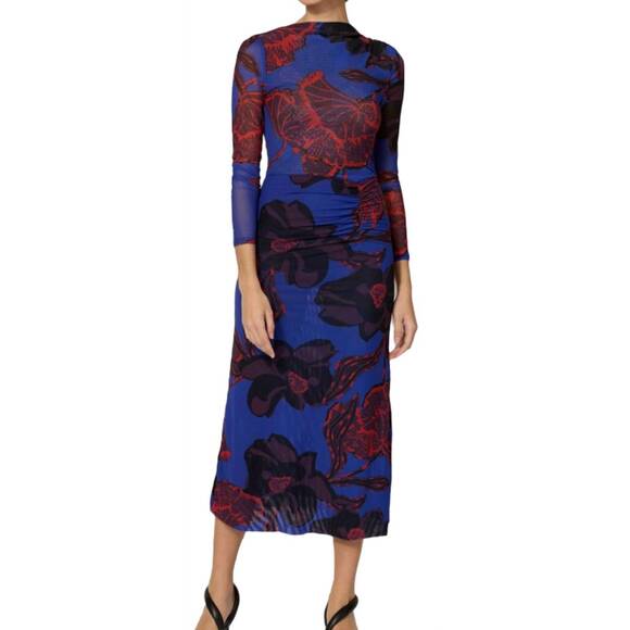 NEW CLEOBELLA katya ankle maxi dress in la rouge print